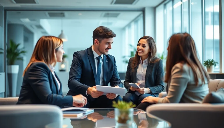 Headhunter Schweiz in a professional meeting, showcasing client interactions and expertise.