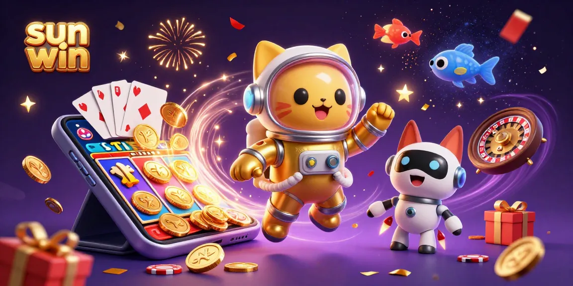 Experience exciting gambling adventures with sun win as you spin slots and win big in a dynamic scene.